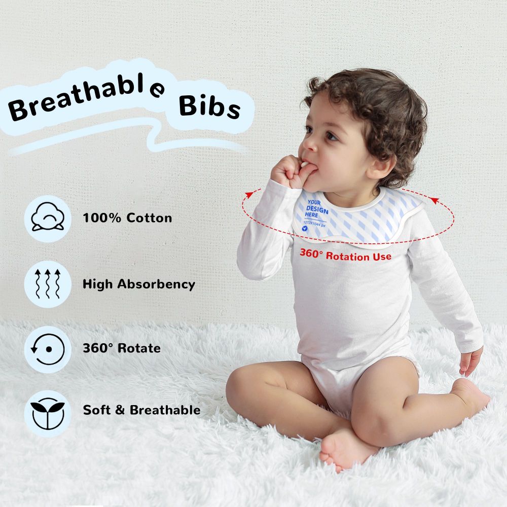 Kids Bib : Skin-friendly And Comfortable Baby Cotton Petal Bib