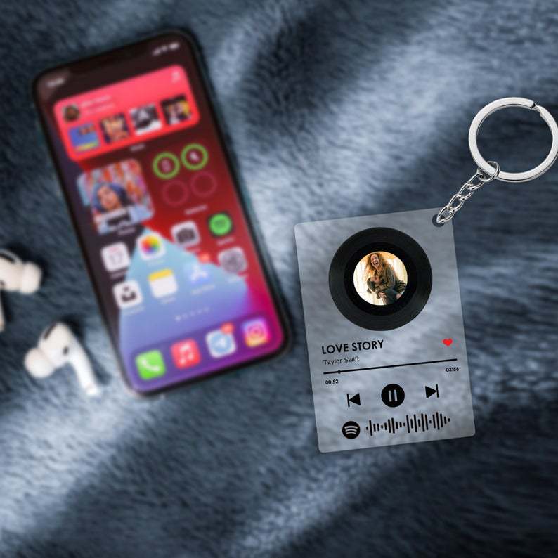 Customized Song Keychain Photo Personalized Acrylic