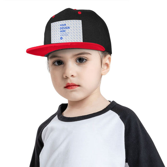 Hip Hop Hat : Children's Flat Brim Contrast Hip Hop Hat