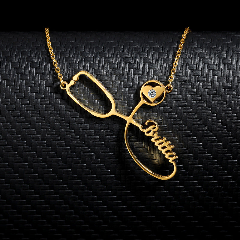 Stethoscope Name Necklaces for Women 