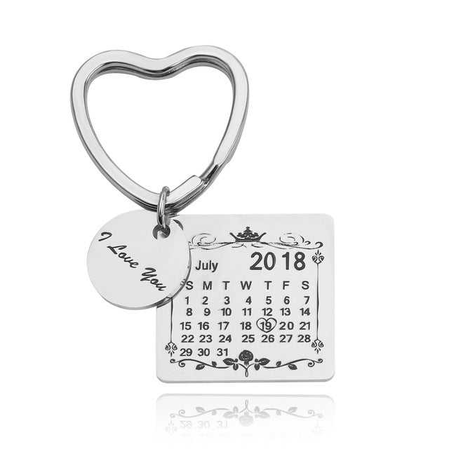 Personalized Calendar keychain