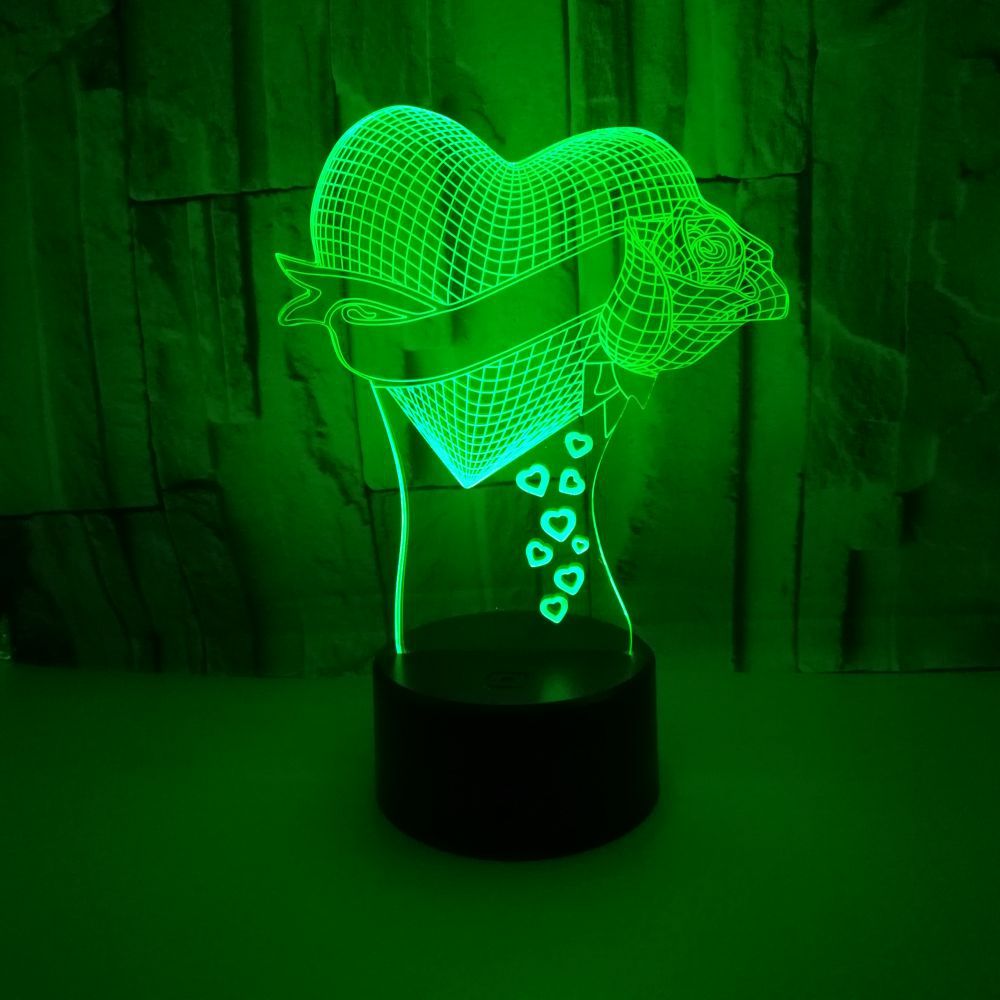 Green 3D LED Illusion Lamp 