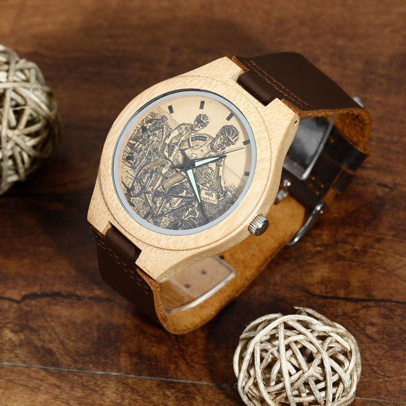Customize Wooden Photo Watch 