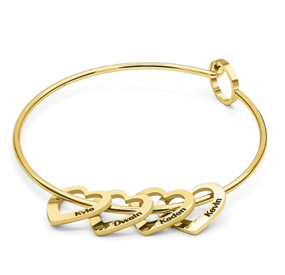 beautiful customised bracelet gold