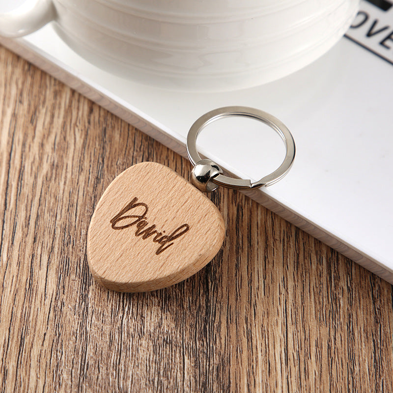 Personalized Wooden Keychain Name