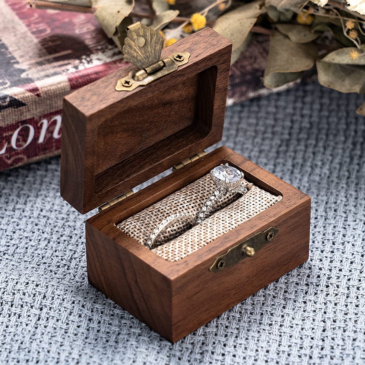 Engraved Wooden Jewelry Box 
