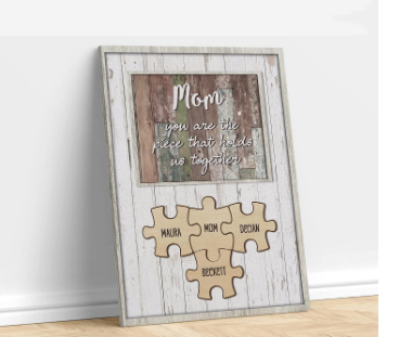 Personalised puzzle frame