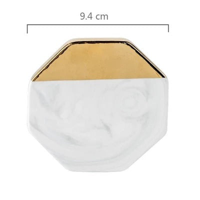 marble Gold Plated Coaster 